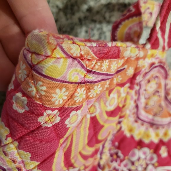 Authentic Vera Bradley Purse Orange Retired Pattern Raspberry Fizz - Picture 5 of 6